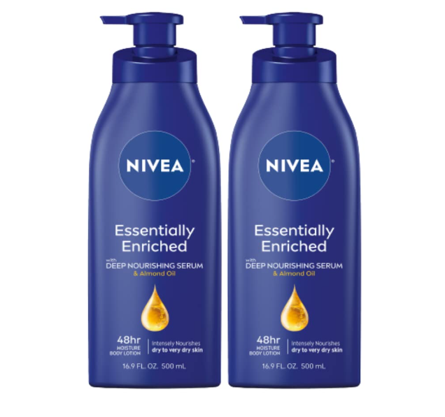 NIVEA Essentially Enriched Body Lotion for Dry Skin, Pack of 2, 16.9 F ...